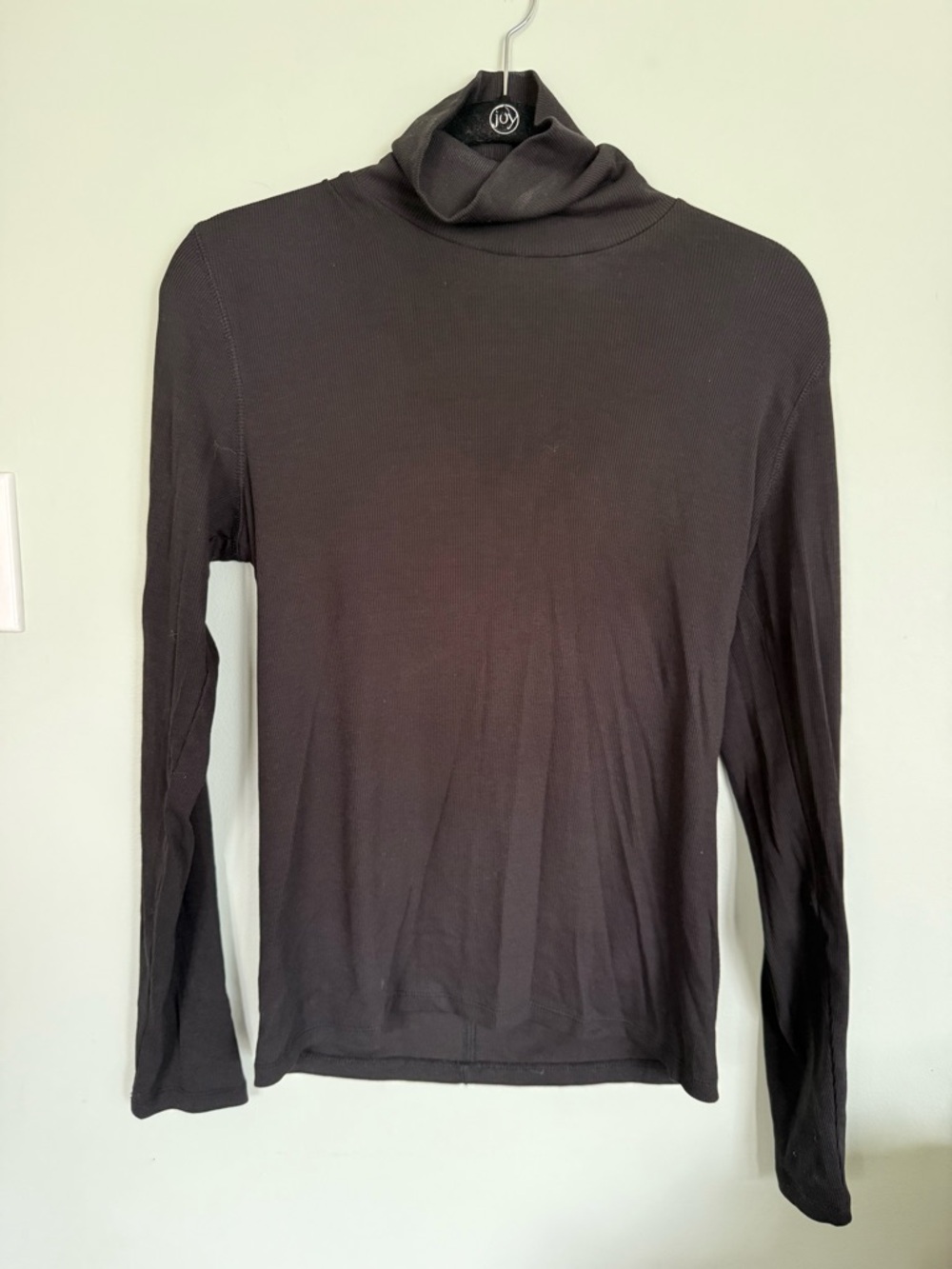 Everlane Black Ribbed Turtleneck Sweater